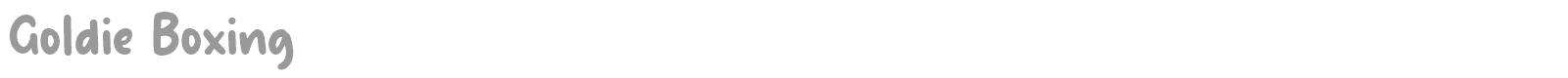 Goldie Boxing font preview